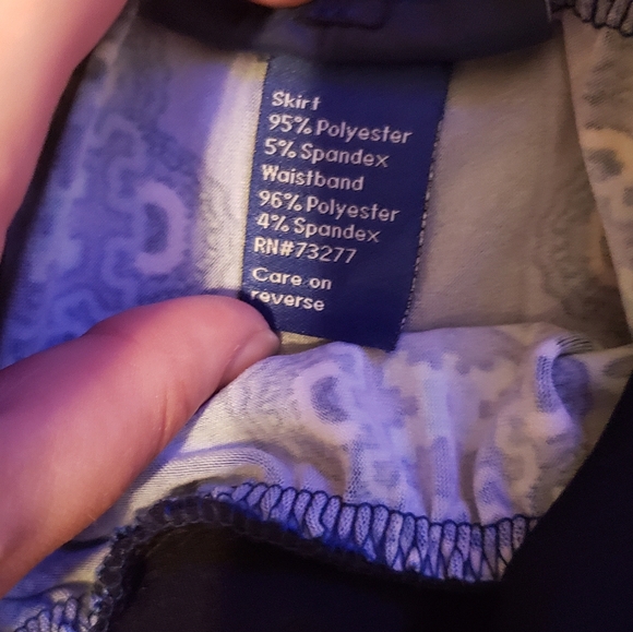 APT.9 Elegant Blue Geometric Patterned Women's Strapless Dress/ Skirt M - Picture 14 of 15